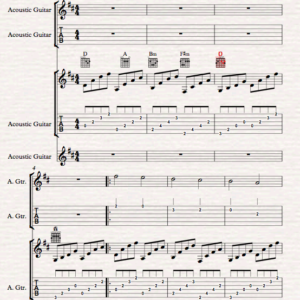 guitar ensemble sheet music canon in D