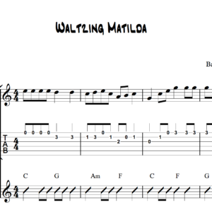 guitar ensemble sheet music waltzing matilda